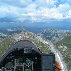 Flugwegposition um 13:38:32: Aufgenommen in der Nähe von St. Ilgen, 8621 St. Ilgen, Österreich in 2296 Meter